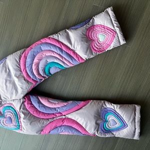 ERL Unisex Heart Puffer Pants Woven Size Medium Like New